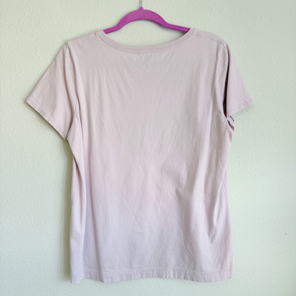 Kate Spade Light Lavender “Swan Around” Graphic Short Sleeve Tee | Size Large - Picture 2 of 4